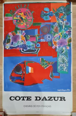 Original SNCF Cote D Azur Poster By Roger Bezombes • £195