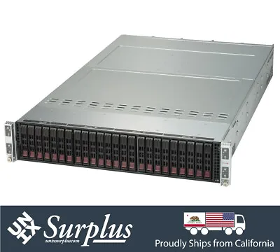 Supermicro 2U 4 Node RAID Server X9DRT-HF+ Ea Node: 2x E5-2667 V2 64GB RAM 2208 • $799.20