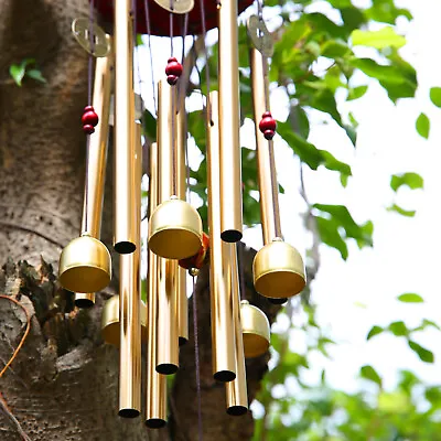 Outdoor Large Wind Copper Bells Chimes Garden Yard Home Decor Hanging Ornament • £8.69