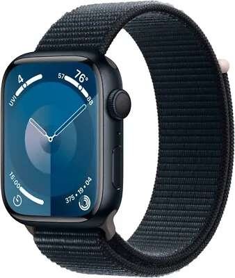 Apple Watch Series 9 45mm GPS Midnight W/ Midnight Sport Loop MR9C3LL/A • $329