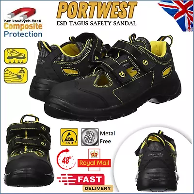 Portwest Boots Compositelite ESD Tagus Sandal S1P Safety Shoes Toe Cap Warm-FC04 • £11.49