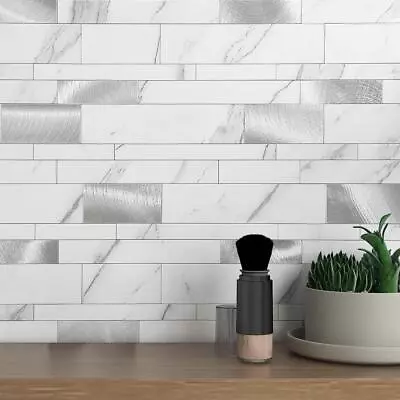 Matt Marble Self Adhesive Brick For WallWaterproof Tile Stickers For Bathroom • $108.95