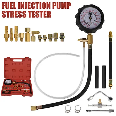 0-140PSI Fuel Injection Pump Pressure Tester Injector Pump Pressure Gauge Kit US • $26.98