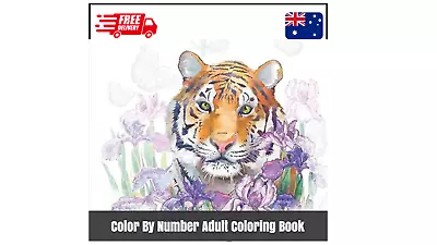 Color By Number Adult Coloring Book: Large Print Coloring Books For Adults Paper • $19