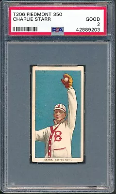 T206 Piedmont 350: CHARLIE STARR Boston Braves  Centered!  ~ PSA 2 • $97.50