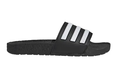 $86 • Buy Adidas Men's Adilette Boost Slip On Sandals Slippers Black/White