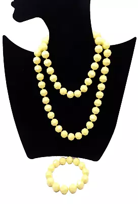 Mrs. Roper Vtg Jewelry Yellow Connect Adjustable Facetted Large Plastic • $12.60