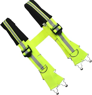 $26.99 • Buy Firefighter Quick Adjust Suspenders W/Reflective Strip Black Lime