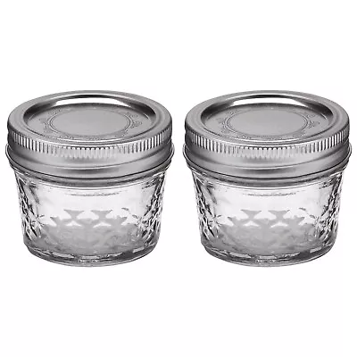 Ball Mason 4oz Quilted Jelly Jars With Lids And Bands Set Of 2 • $16.18