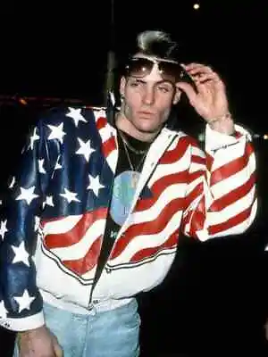 American Flag Vanilla Ice Leather Jacket • $109.99