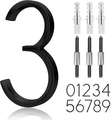 5 Inch Metal House Number Mailbox Door  Numbers Sign Metal Modern Black • $5.99