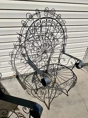 Vintage Iron Peacock Chairs • $1200