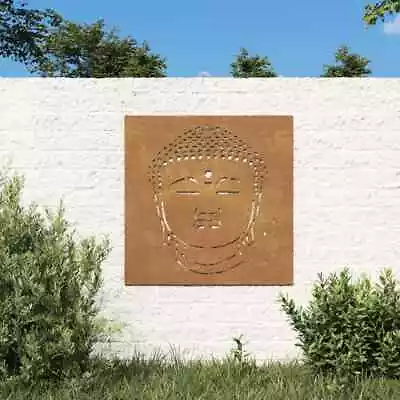 Garden Wall Decoration Art Decor Corten Steel Buddha Head Design VidaXL • £26.99