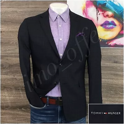 Tommy Hilfiger Mens Blazer Sport Coat Two Button Casual Jacket 40R Wool Suits • $79.95