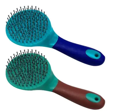 New! Showman 9  Long Horse MANE & TAIL BRUSH W/ Grip Dots Handle 2 COLORS! • $5.99