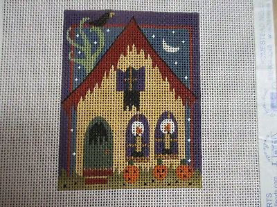 Melissa Shirley Handpainted Needlepoint Canvas Halloween Spooky House • $28