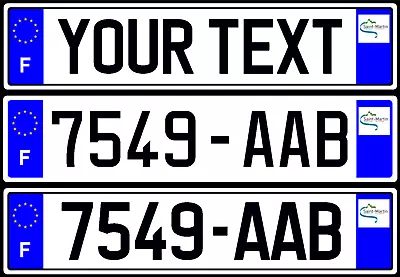 Custom French Saint-Martin REFLECTIVE Caribbean License Plate Tag Reproduction • $34