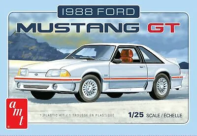 1/25 AMT 1988 Ford Mustang GT 5.0 Foxbody Plastic Model Car Kit AMT1216M • $29.99