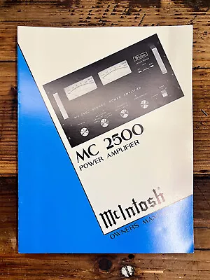 McIntosh MC2500 / MC-2500 Amplifier  Owner / User Manual *Original* • $74.97