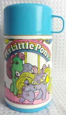 Vtg '89 My Little Pony Aladdin Plastic Thermos Stopper #37 Cup #112 8oz USA Made • $14.39