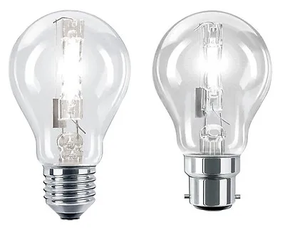 Dimmable GLS Halogen Energy Saving Light Bulbs B22 Or E27 Cap 28w42w70w105w • £4.99