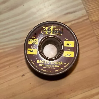 Kester 44 Resin Core Solder Dia .020 Core #58 USA Vintage • $19.99
