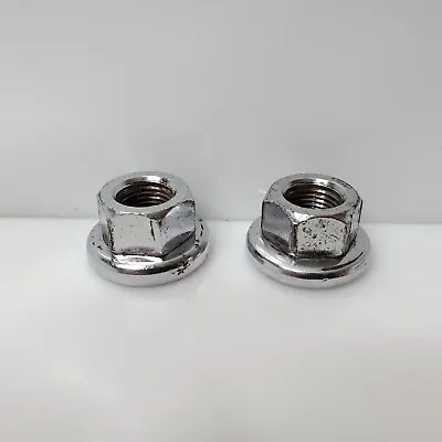 Rare Vintage Mongoose Pro Class 3/8  Axle Nuts & Washers Pair Chrome • $54.99