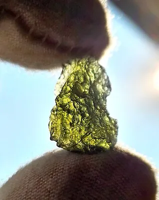 ORIGINAL Raw Moldavite Czech Republic Tektite From Meteorite Impact 7.65 Ct • $50