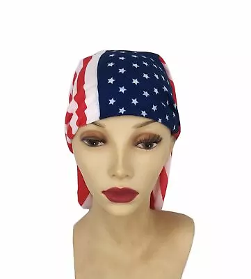 USA American Flag Bandana Fits Head Band Warp Multi Ware Face Neck Scarf Cover • $7.98