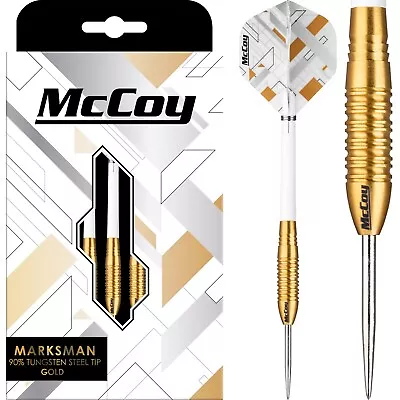 £3.45 • Buy Tungsten Darts Set 22g 24g 26g Grams 90% McCoy Marksman Gold