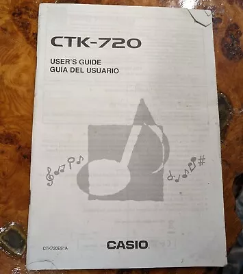 Casio CTK-720 Electronic Keyboard Original Owner's Manual Book User Guide En Sp. • $37.99