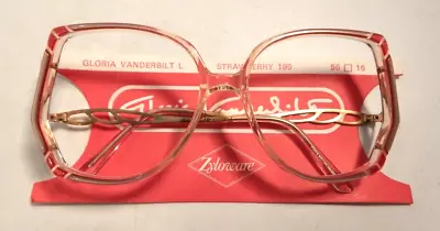 Vintage GLORIA VANDERBILT L Strawberry 56/16 Eyeglass Frame Lot New Old Stock • $9.99