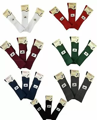 £5.99 • Buy 3 Girls Knee High Ribbed Long Girls School Socks  Children Kids All Size
