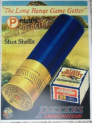 Peters Ammunition Advertising Poster Long Range Shot Shells  • $7.50