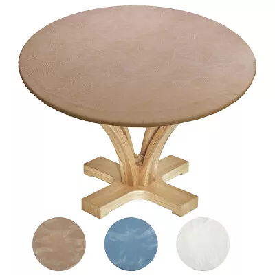 Round Tablecloth Waterproof Stain Resistant Round Table Cover Anti-slip OkfGV • $21.29