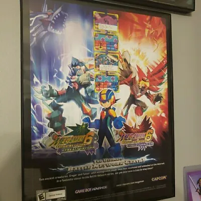 Framed 2006 CAPCOM MegaMan Battle Network Nintendo DS Video Game Wall Art • $29