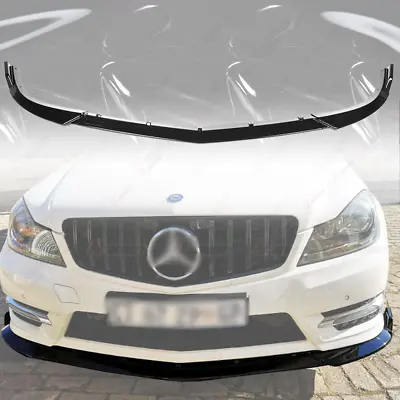 For Mercedes Benz W204 C Class Sport 2011-2014 Gloss Black Front Bumper Lip • $57.39