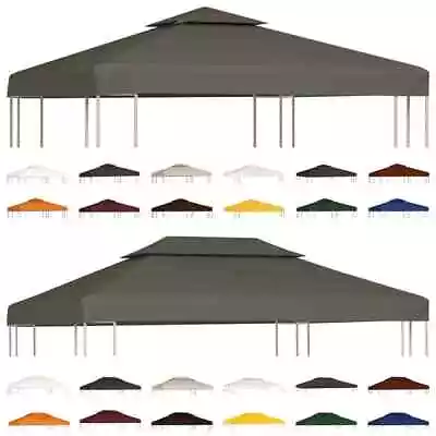 2-Tier Gazebo Top Cover Canopy Replacement 310 G/m² Waterproof Canopy Sunshade • $143.56