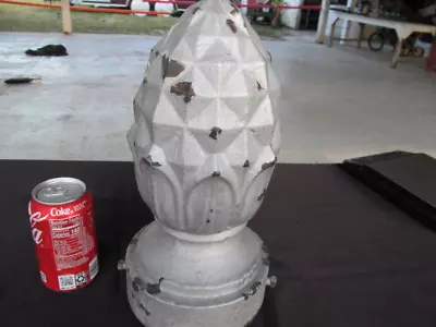 $209.95 • Buy Vintage 18 Pound Cast Iron Pineapple Architectural Fence Post Topper Finial 12 