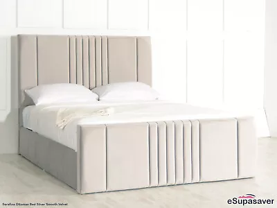 Serafina Gas Lift Ottoman Storage Bed Esupasaver Quality Beds UK Made Sale 2023 • £329