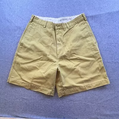 J Crew Shorts Men’s Size 32 Khaki Chino Cotton Twill Stonewashed Casual Adult • $18.88