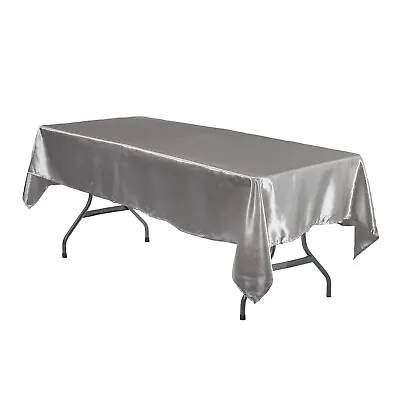 YCC Linens - 60 X 102 Rectangular Satin Tablecloths For Weddings Events • $18.74