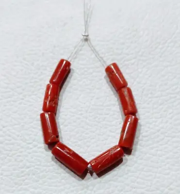 100%Natural Italian Sea Red Coral Beads Mediterranean Coral Loose Beads Gemstone • $34.89