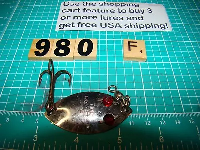 V0980 F Gibb Ruby Eye Wiggler Unusual Metal Fishing Lure • $9.95