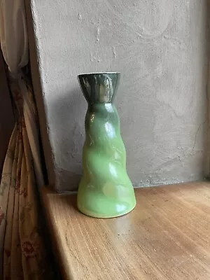 Vintage MALING  Vase Pottery LUSTRE GREEN  Good Condition 22cm Approx • £19