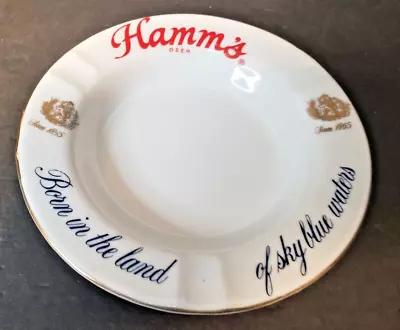 Hamm's Beer Ash Tray Vintage Round 6.75  - Born In The Land Of Sky Blue Waters • $39.99