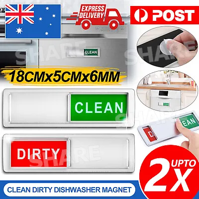 $6.45 • Buy New Clean Dirty Dishwasher Magnet Sign Easy Read Non-Scratch Magnetic Indicator