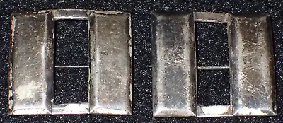 WWII US Army AAF Captain's Bars Rank PAIR War Time Pin-Back Sterling Silver Set • $52.50