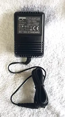 AC/DC 12V 1A 1000mA 100-240V AC 50/60Hz UK Power Supply Adapter Charger Mains UK • £7.99