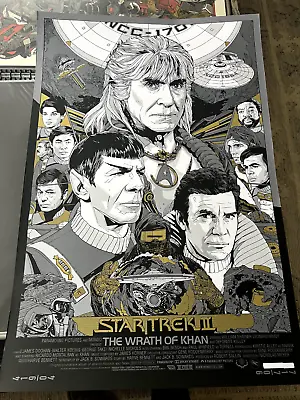Star Trek II The Wrath Of Khan By Tyler Stout Mondo Poster Print Variant VG+ • $175